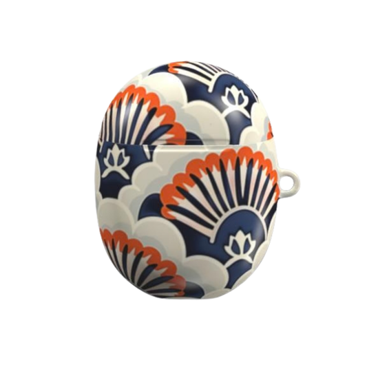 Decorative case with floral pattern on a white background