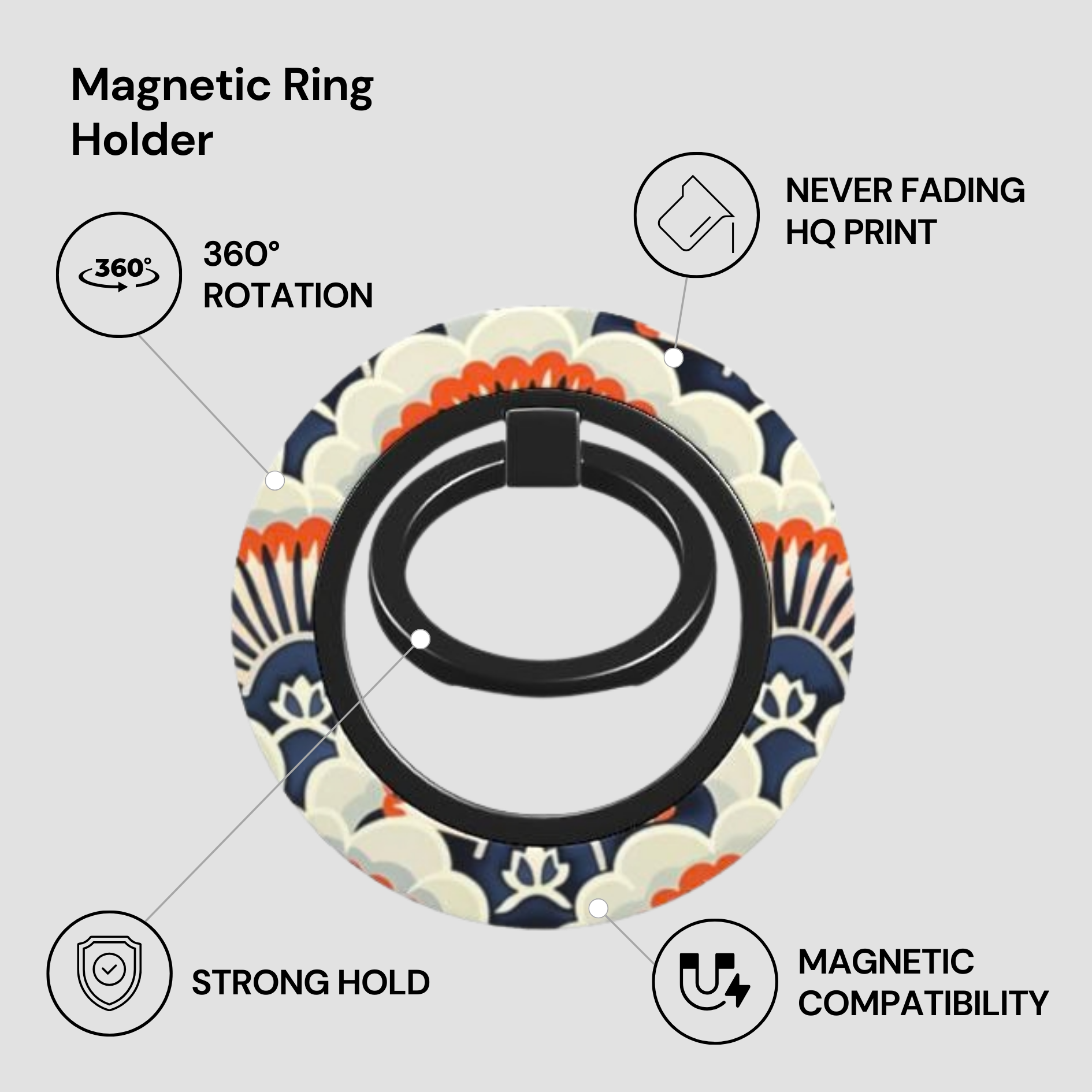 Midnight Crest Ring Holder Specs
