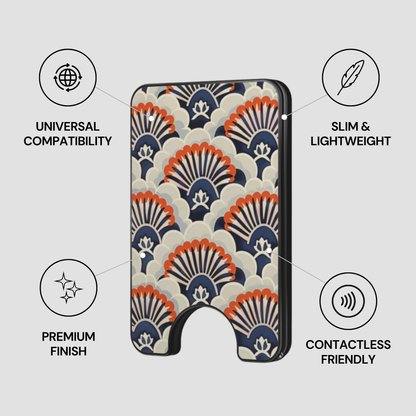 Midnight Crest Magnetic Wallet showing secure design, premium quality, and impact resistant features