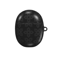Black case with geometric pattern on a white background