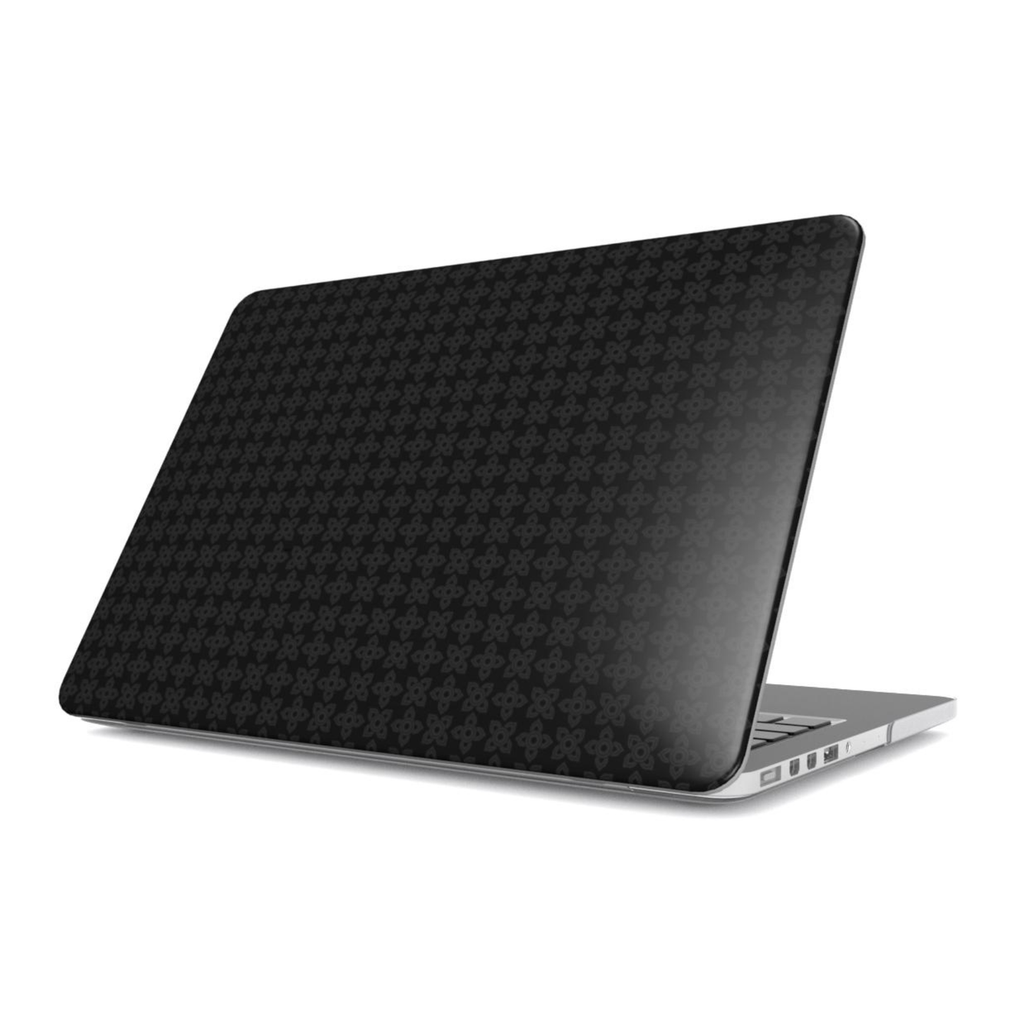 Black textured laptop case on a white background