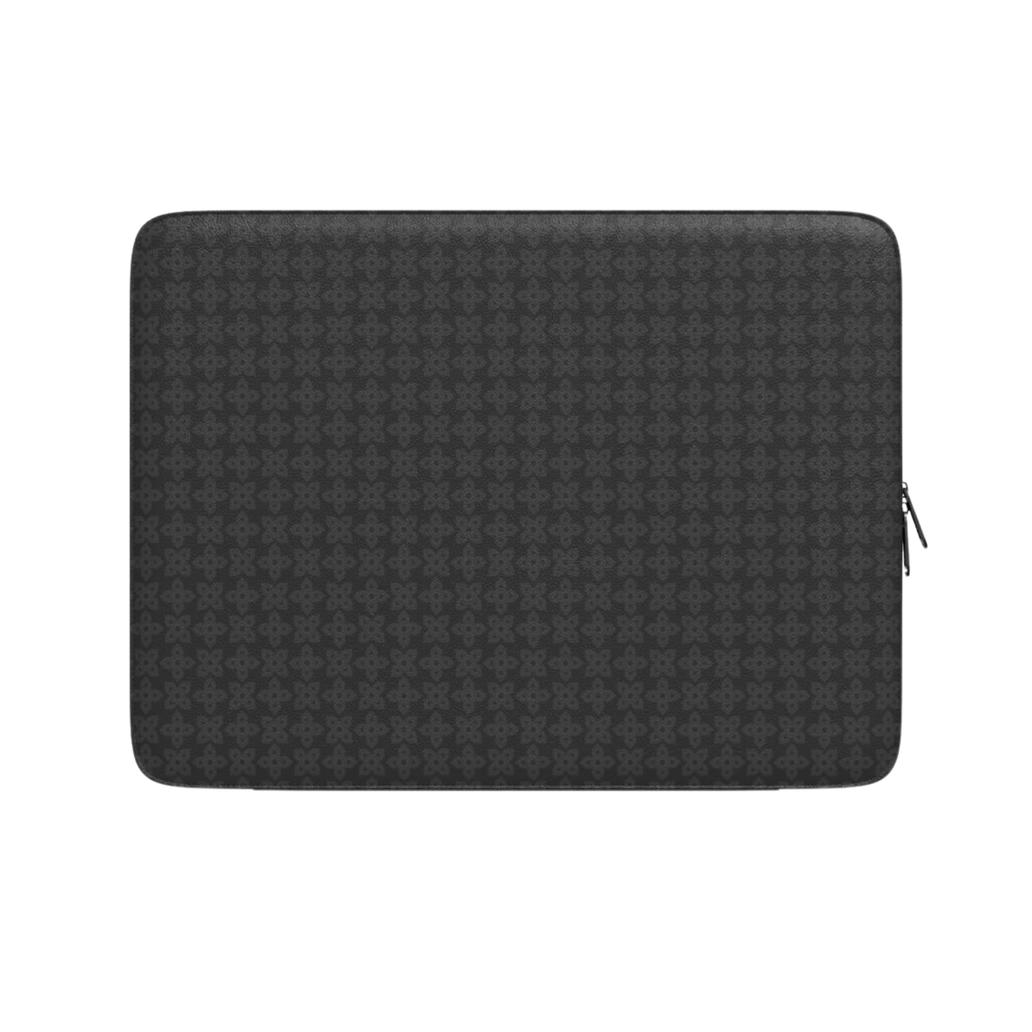 Black textured laptop sleeve on a white background