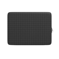 Black textured laptop sleeve on a white background