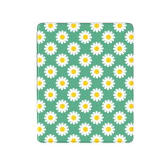 Notebook with daisy pattern on a green background