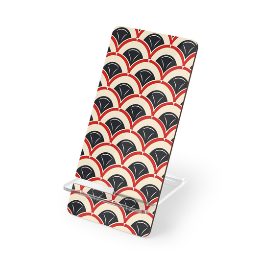 Phone case with geometric pattern on a white background