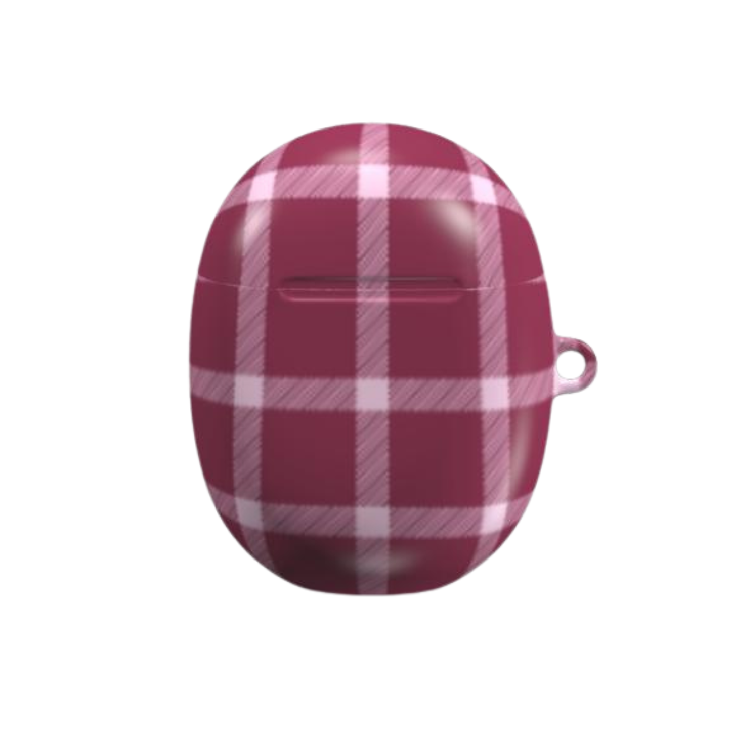 Plaid patterned case on a white background