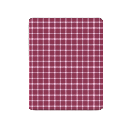 Red and white checkered fabric on a white background