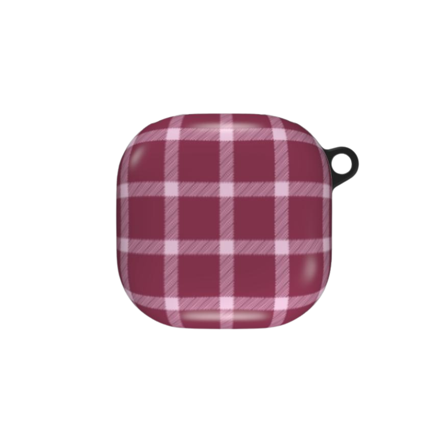 Plaid patterned case on a white background