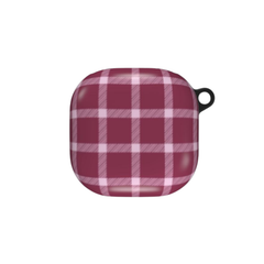 Plaid patterned case on a white background