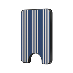 Nautic Stripe Magnetic Wallet with a blue and white striped pattern