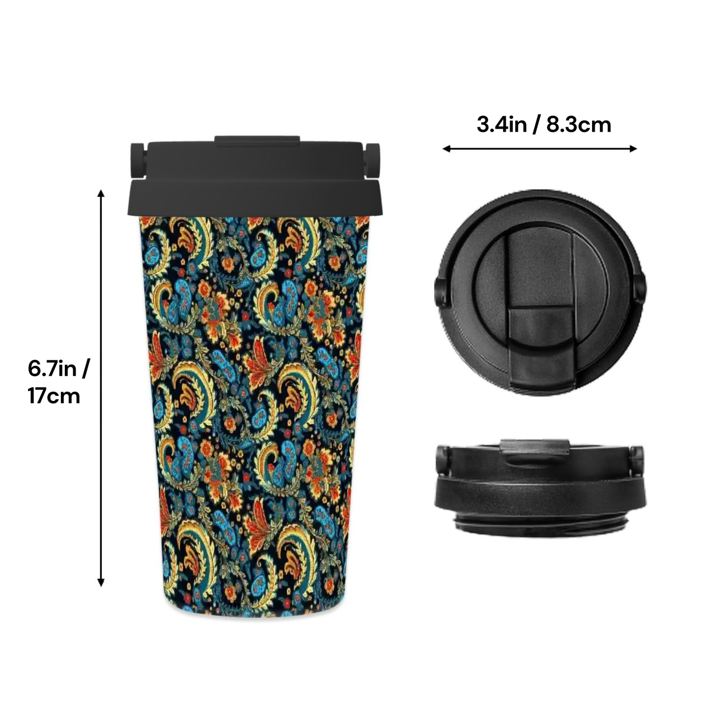 Obsidian Bloom | Insulated Travel Mug