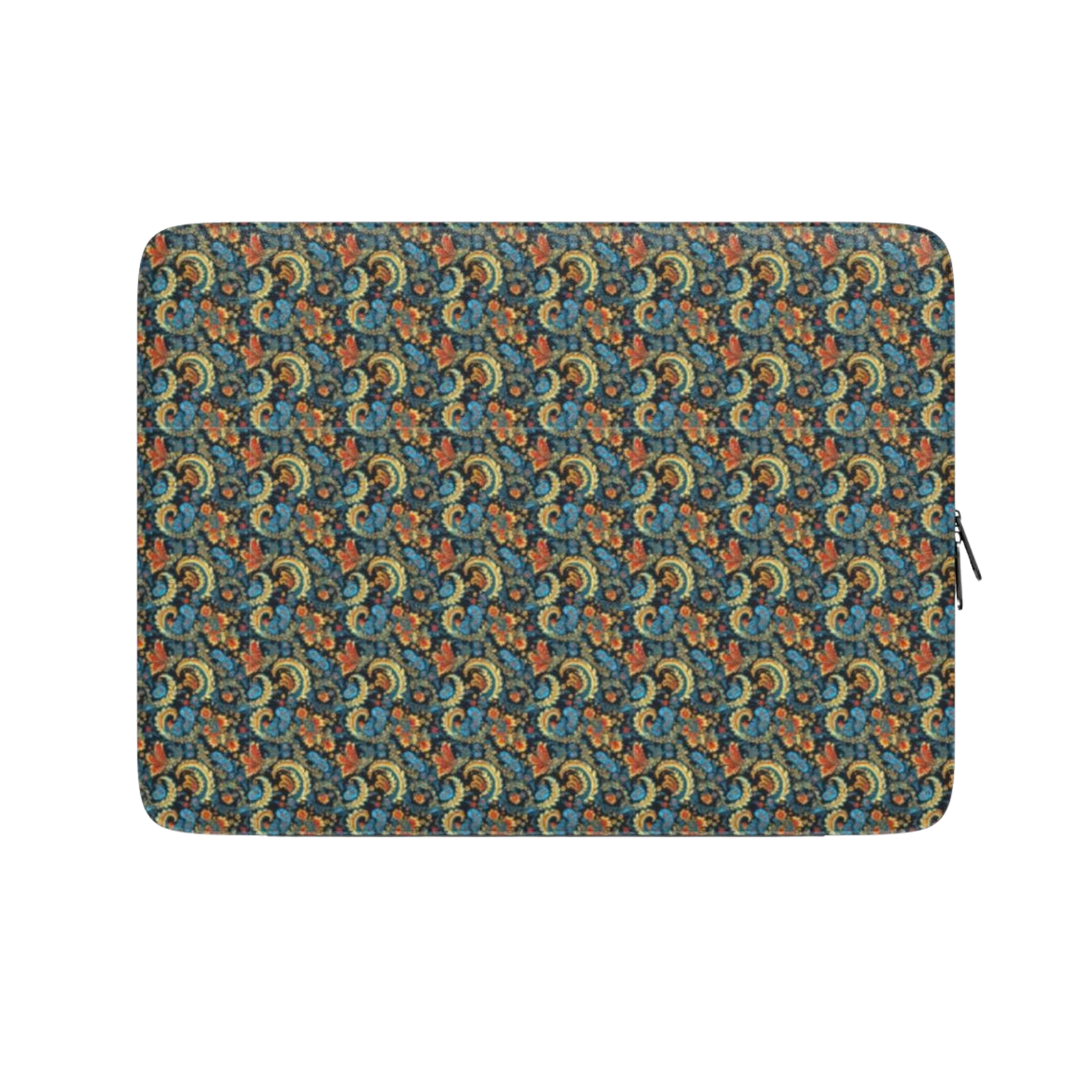 Patterned laptop sleeve on a white background