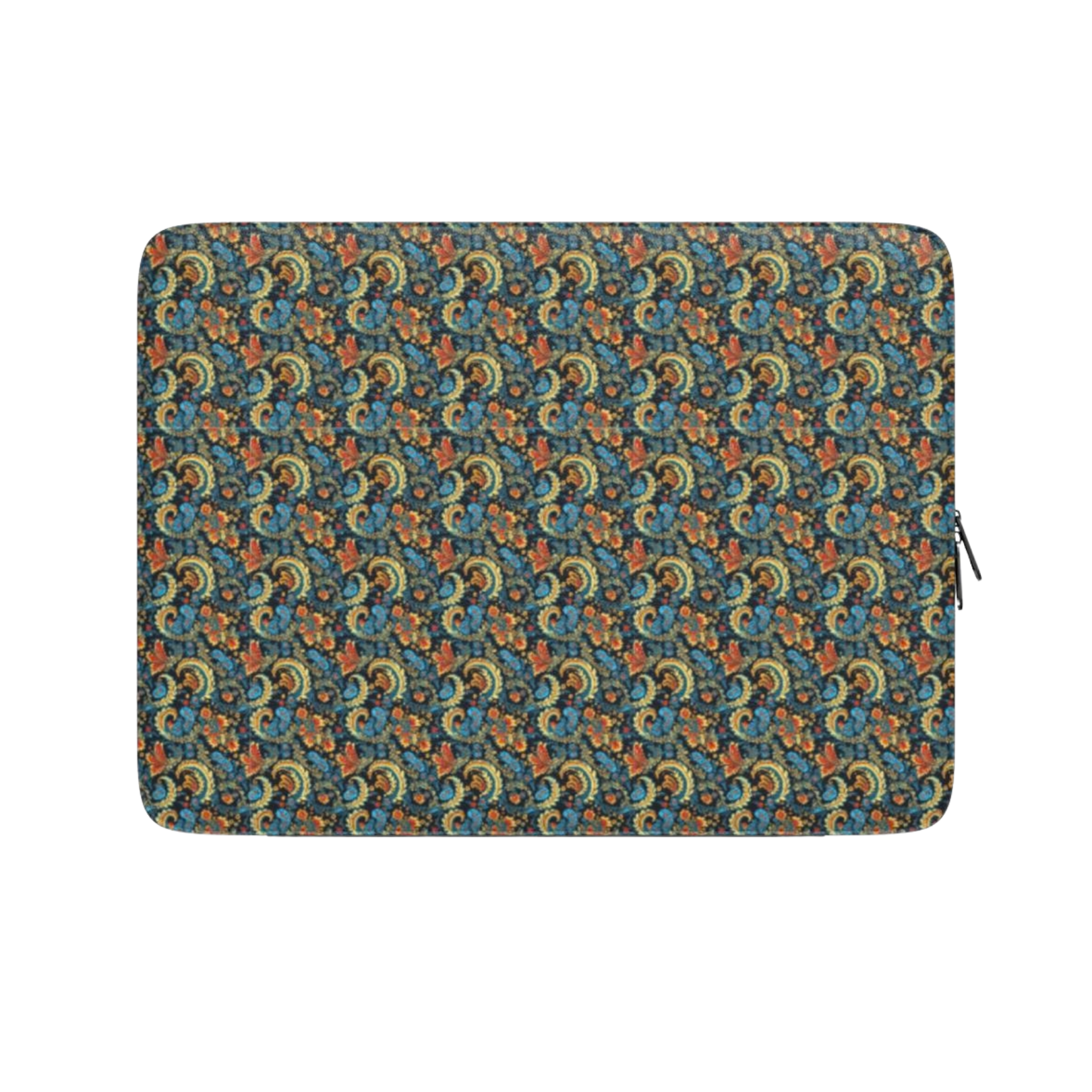 Patterned laptop sleeve on a white background