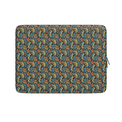 Patterned laptop sleeve on a white background