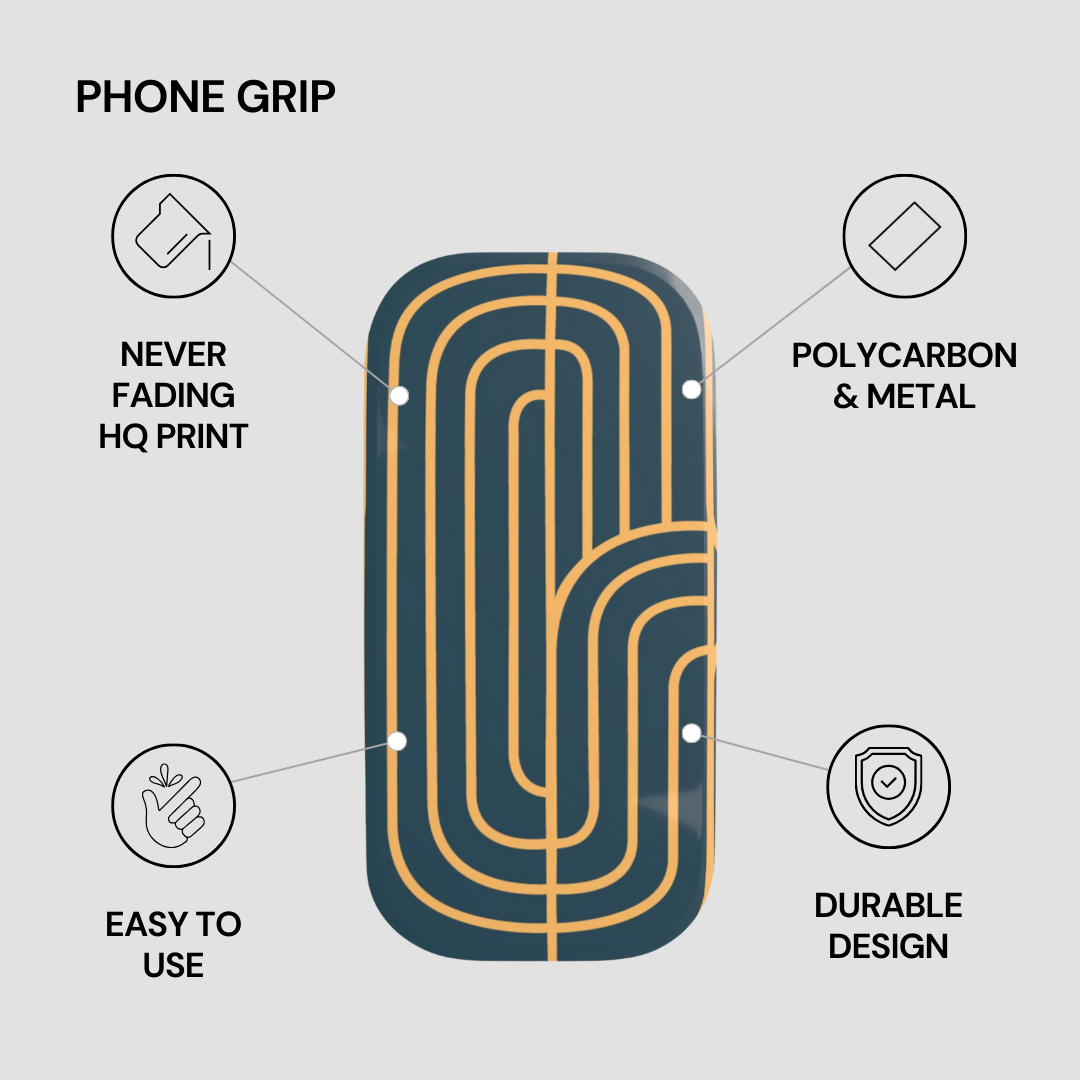 Gold on Teal | Phone Grip
