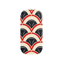 Phone case with geometric pattern on a white background