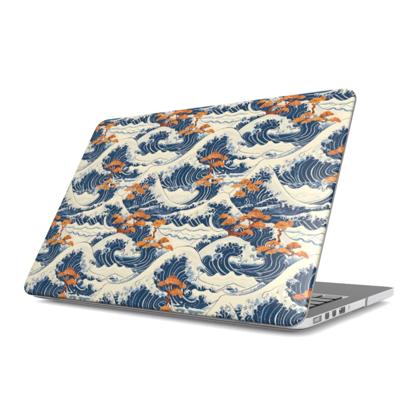 Laptop with a wave pattern design on a white background | Casenari