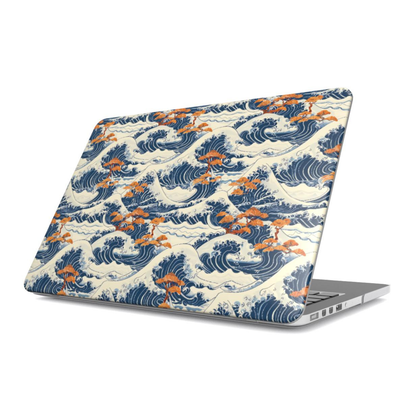 Laptop with a wave pattern design on a white background | Casenari