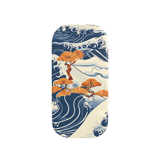 Phone case with wave and leaf design on a white background | Casenari