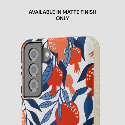 Phone case with floral design on a light gray background