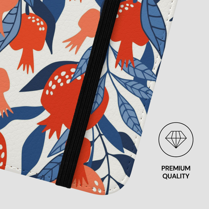 Patterned product with red and blue design on a white background, featuring 'Premium Quality' label.