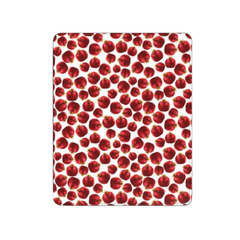 Pattern of red apples on a white background