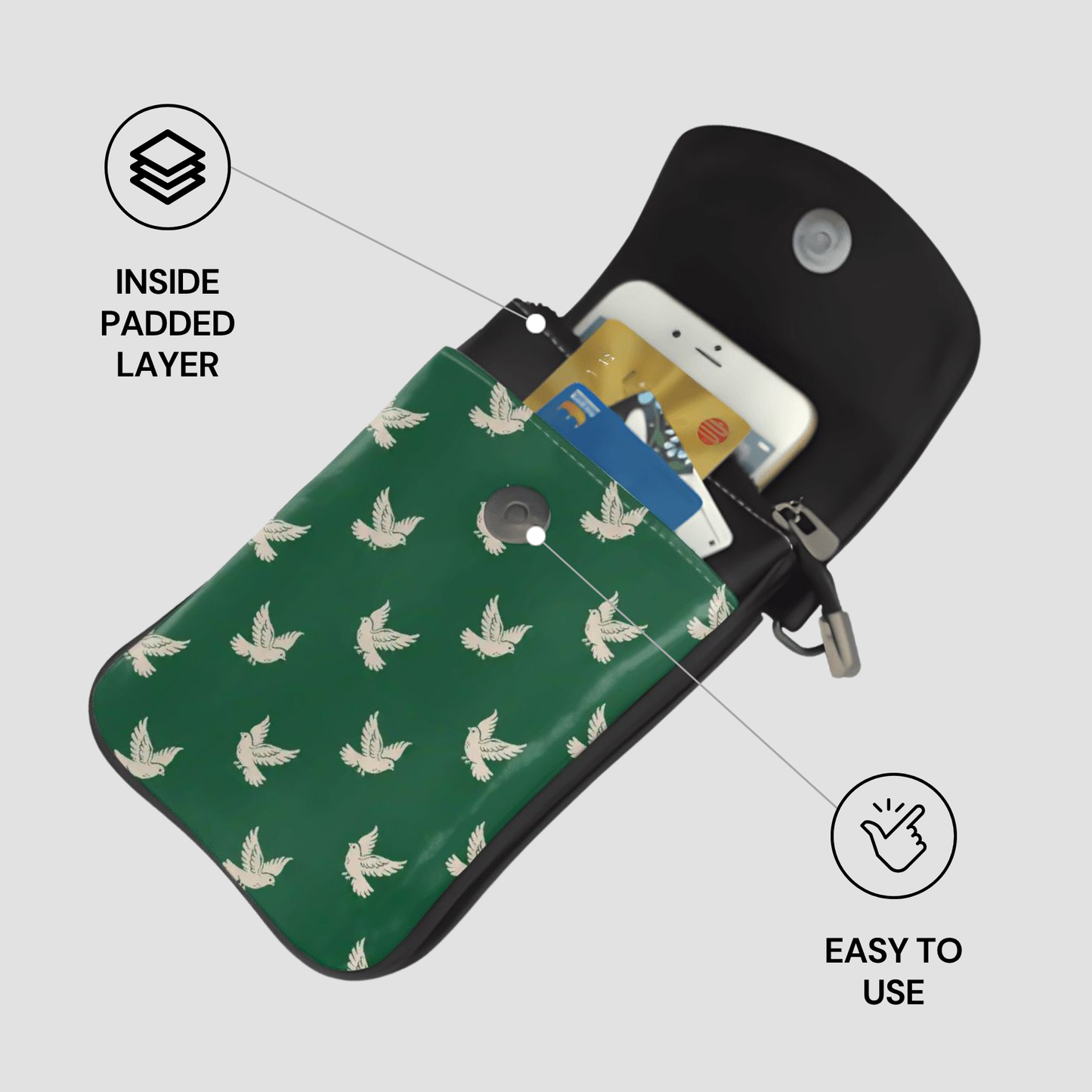 Royal Dove | Crossbody Cell Phone Purse