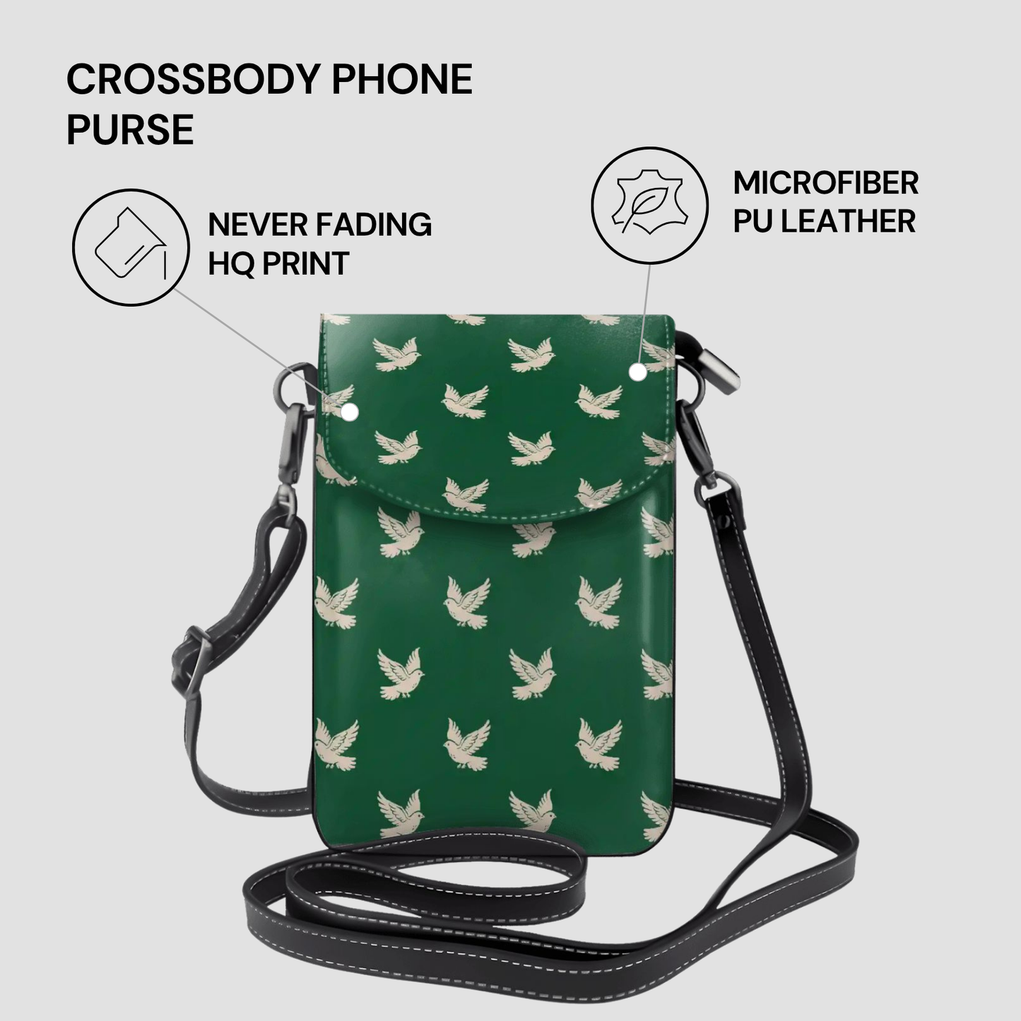 Royal Dove | Crossbody Cell Phone Purse