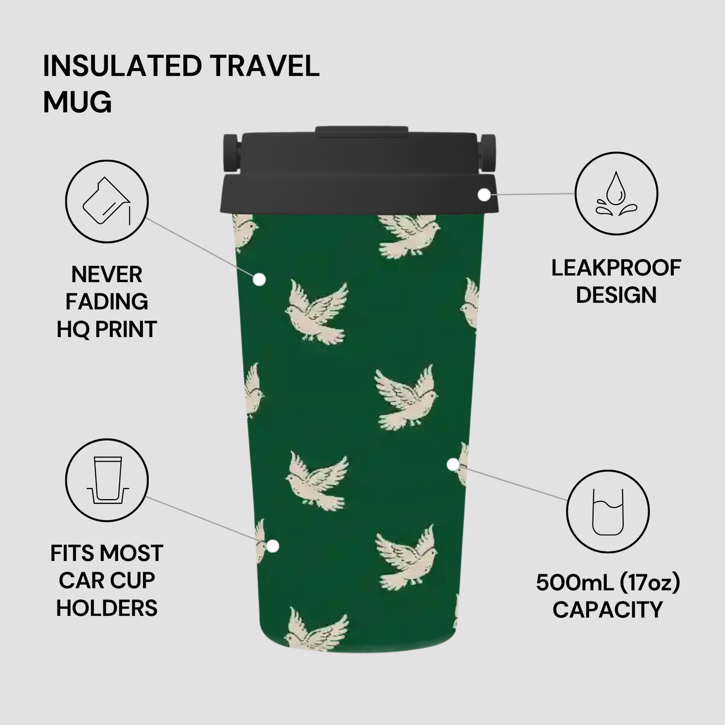 Royal Dove | Insulated Travel Mug