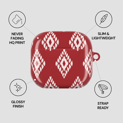 Ruby Ikat | Apple Airpods Case