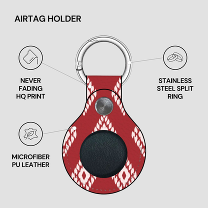 Ruby Ikat | Airtag Holder