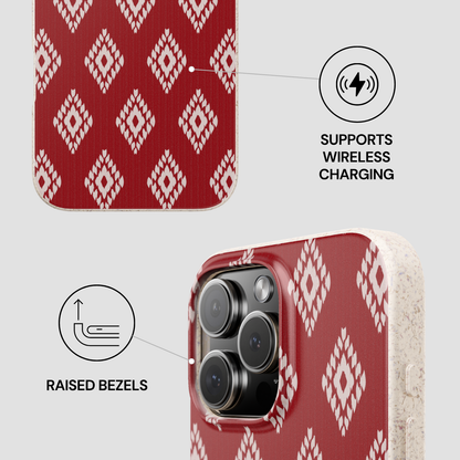 Ruby Ikat | Biodegradable