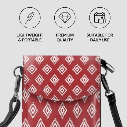 Ruby Ikat | Crossbody Phone Purse