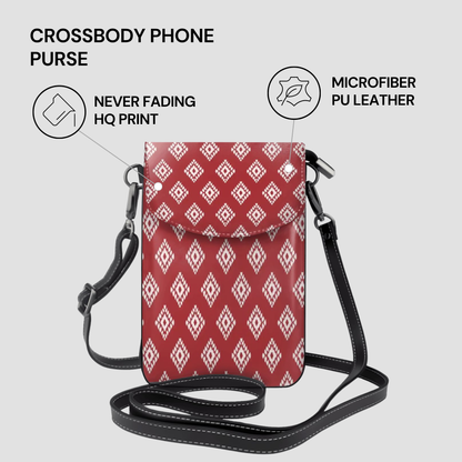 Ruby Ikat | Crossbody Phone Purse