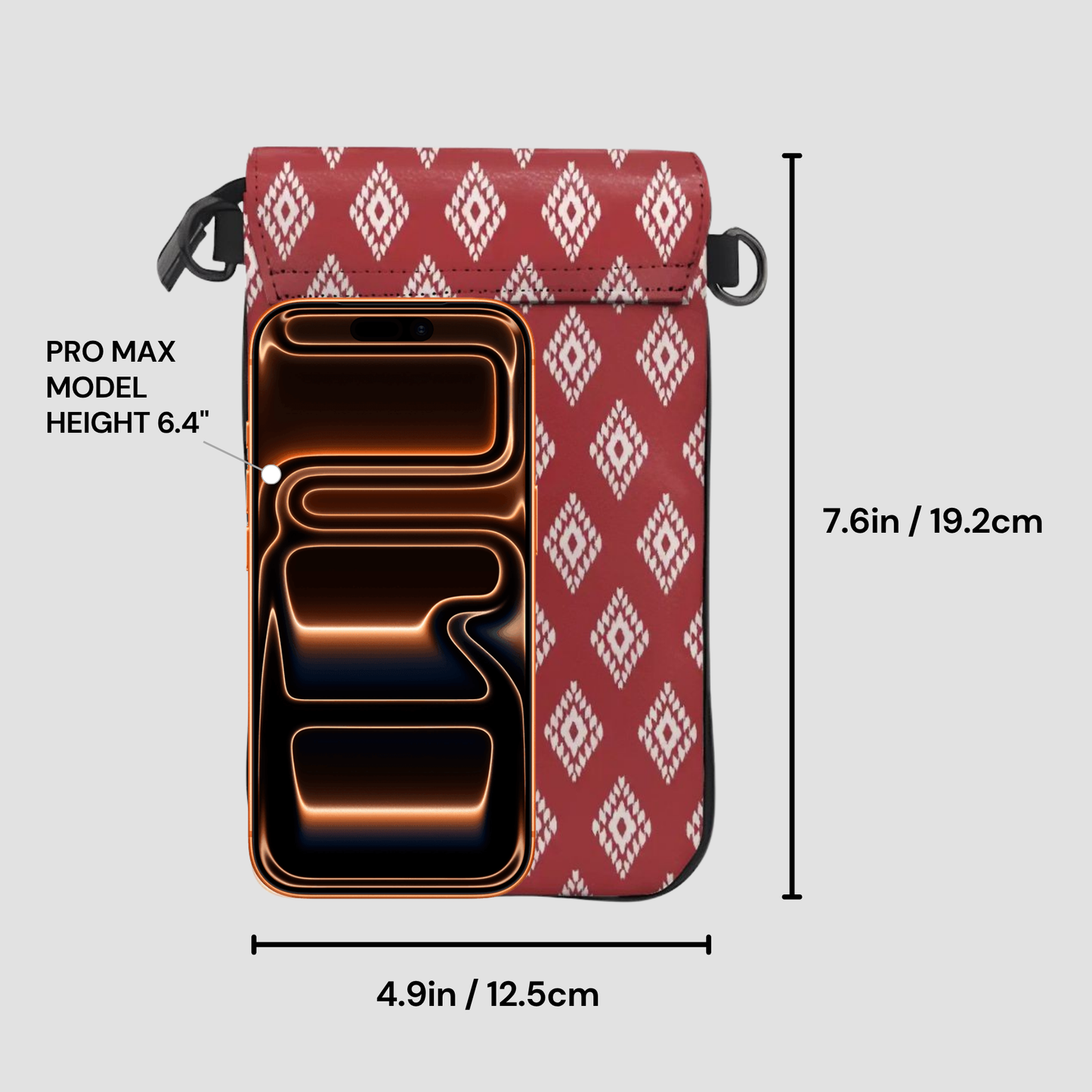 Ruby Ikat | Crossbody Phone Purse