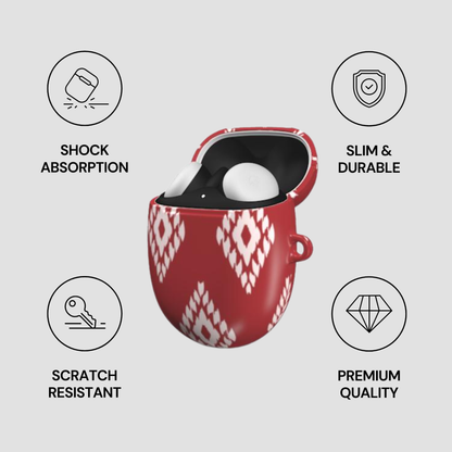 Ruby Ikat | Google Pixel Buds Case