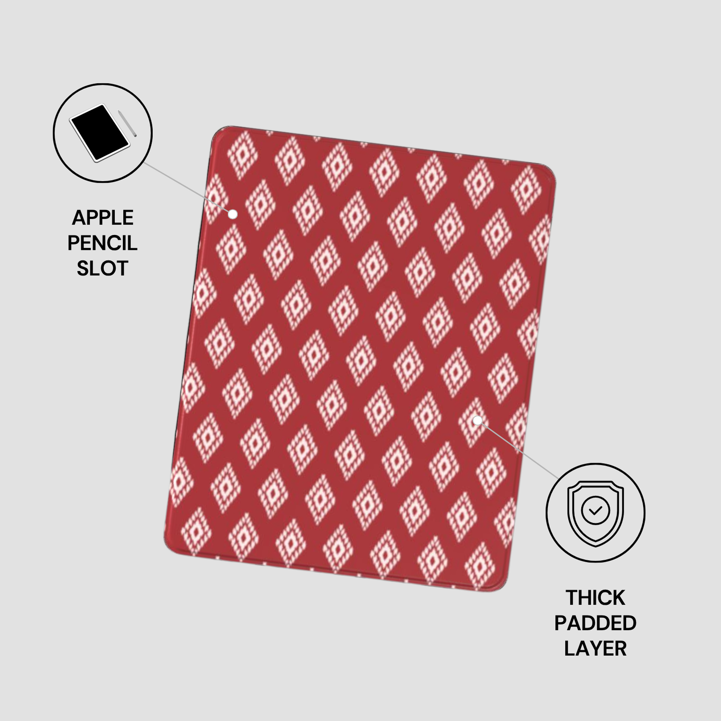 Ruby Ikat | Apple iPad Case