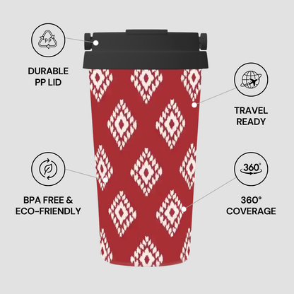 Ruby Ikat | Insulated Travel Mug