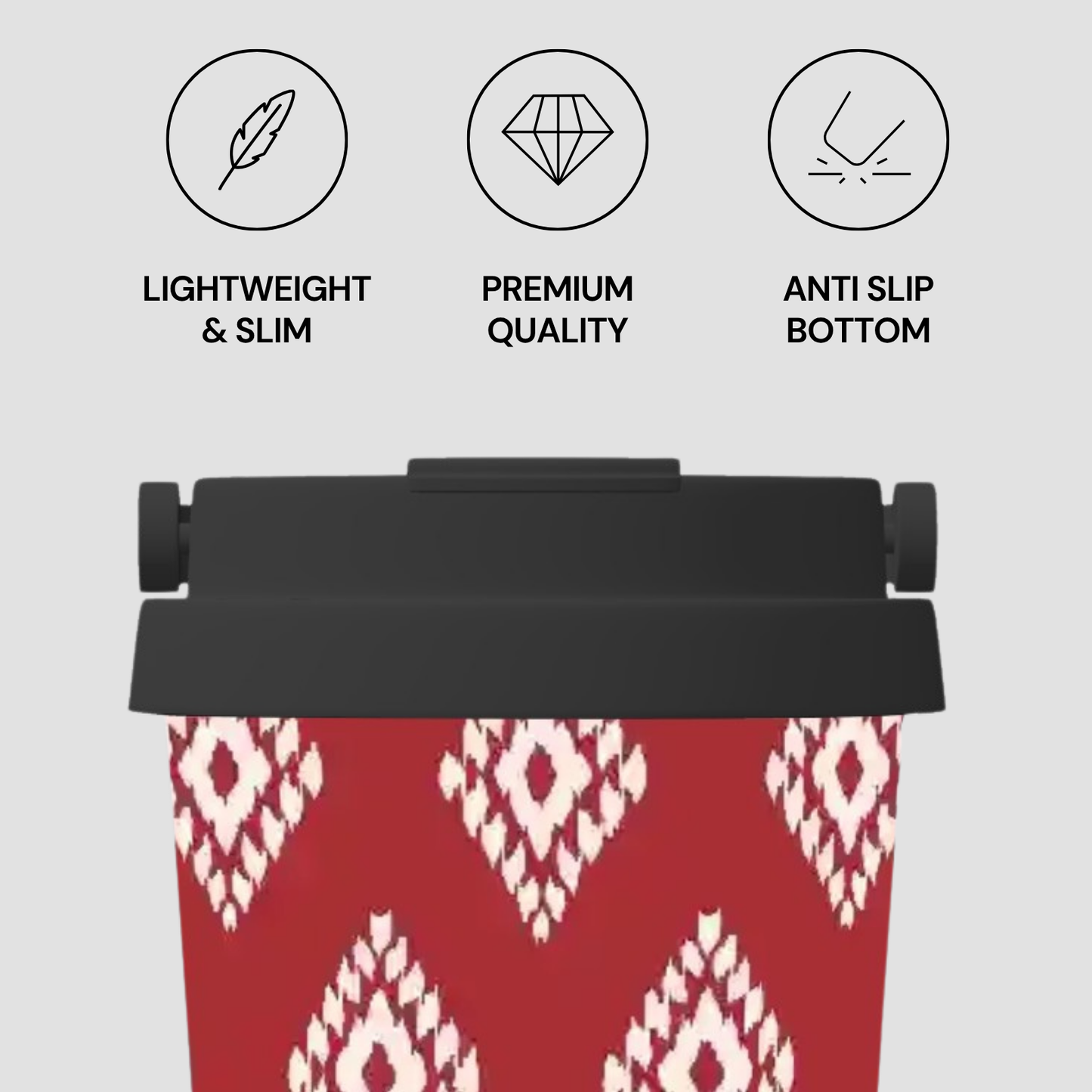Ruby Ikat | Insulated Travel Mug