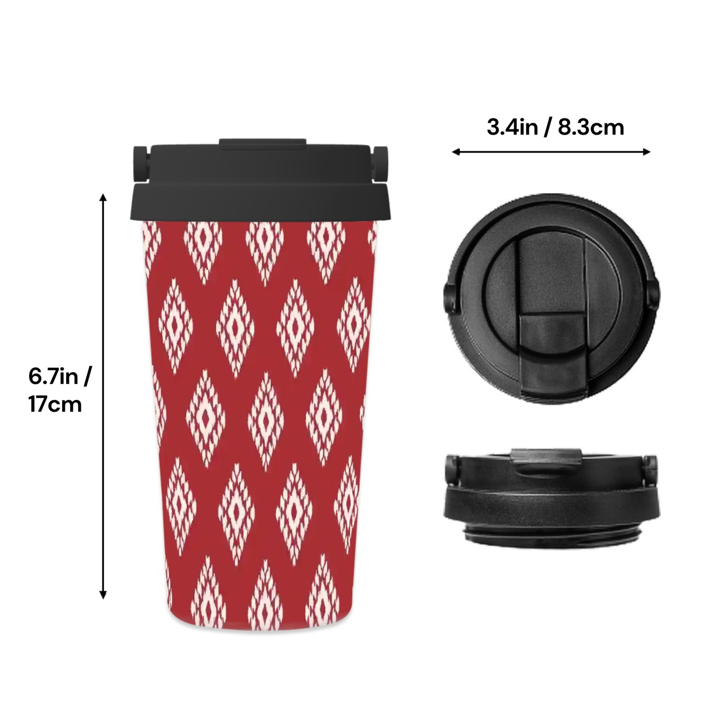 Ruby Ikat | Insulated Travel Mug