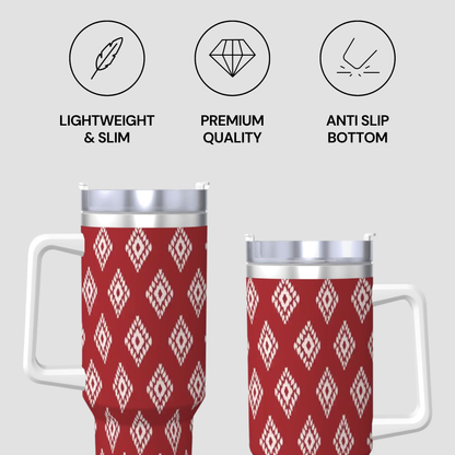 Ruby Ikat | Large Tumbler