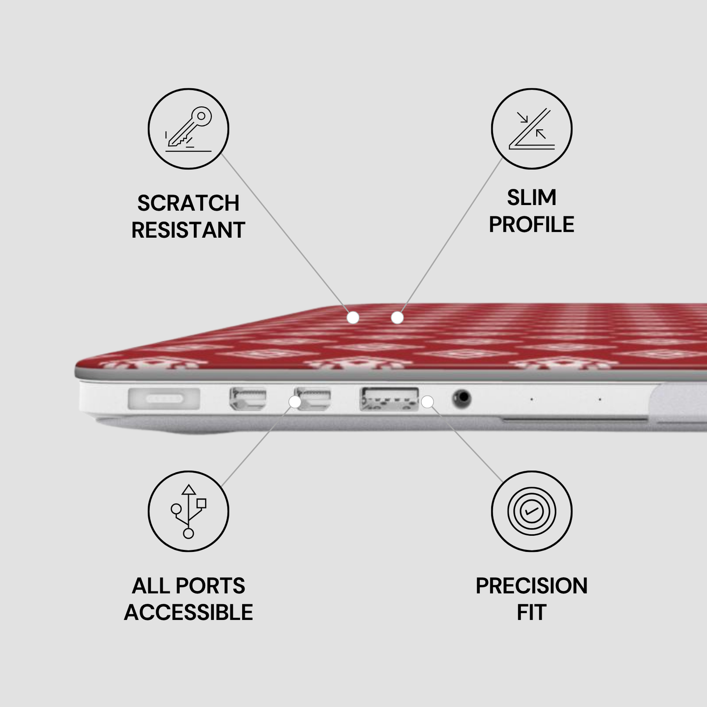 Ruby Ikat | MacBook Case