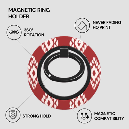Ruby Ikat | Magnetic Ring Holder