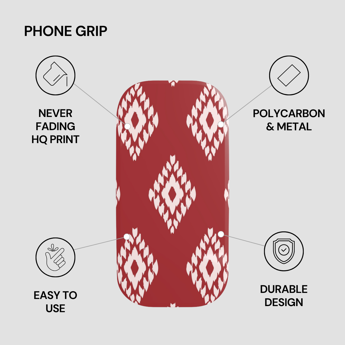 Ruby Ikat | Phone Grip