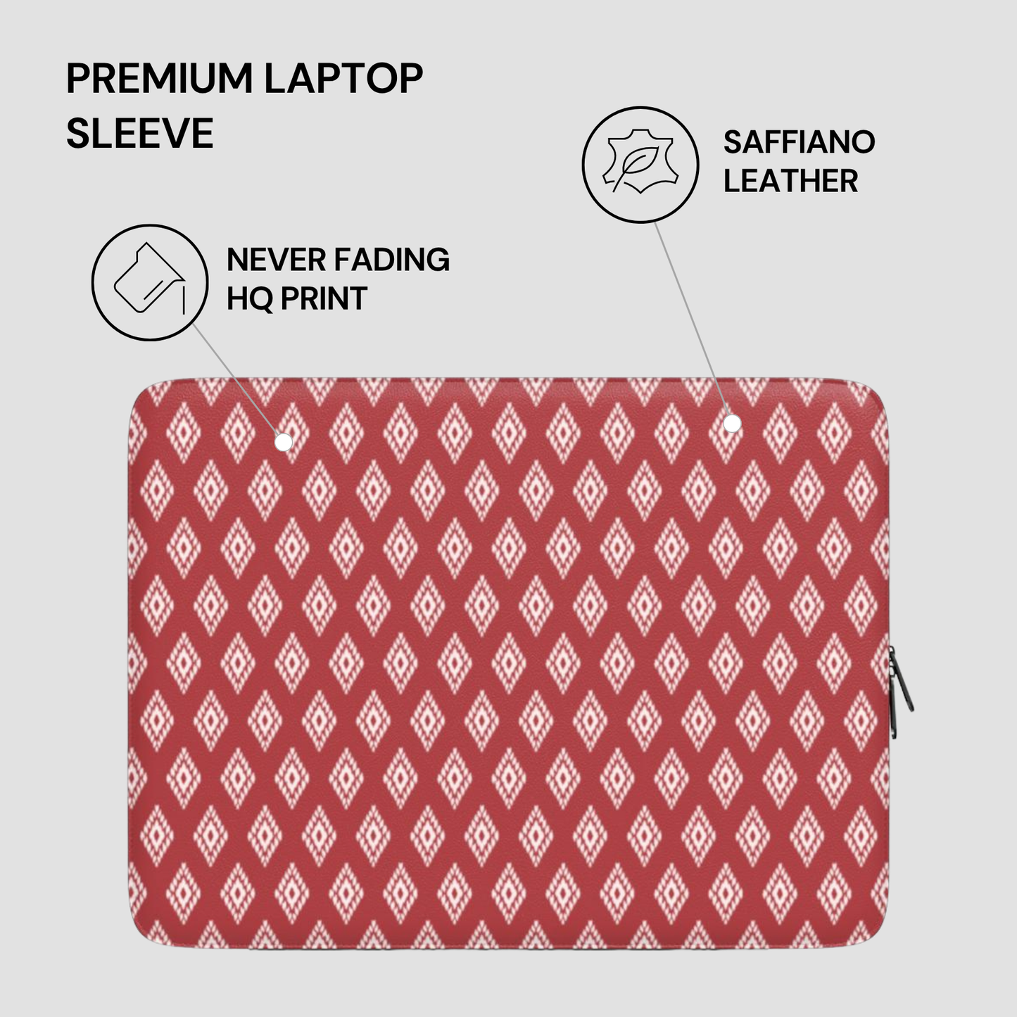Ruby Ikat | Premium Laptop Sleeve