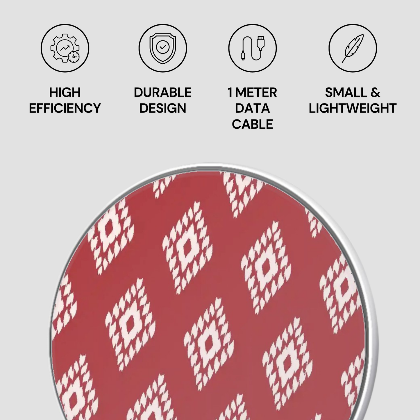 Ruby Ikat | Wireless Charger