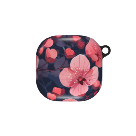 Floral design case on a white background