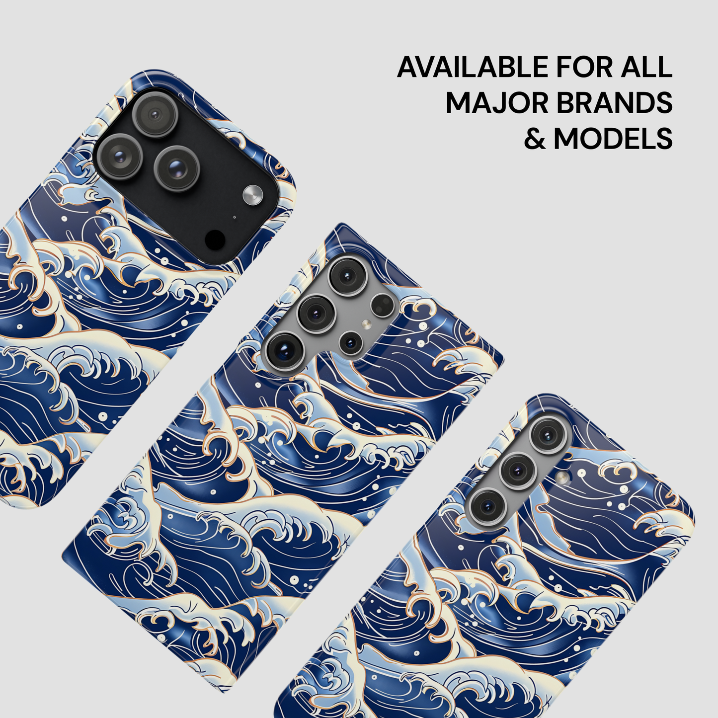 Phone case with wave design on a light gray background | Casenari