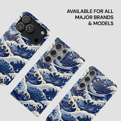 Phone case with wave design on a light gray background | Casenari