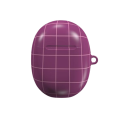 Purple grid-patterned case on a white background